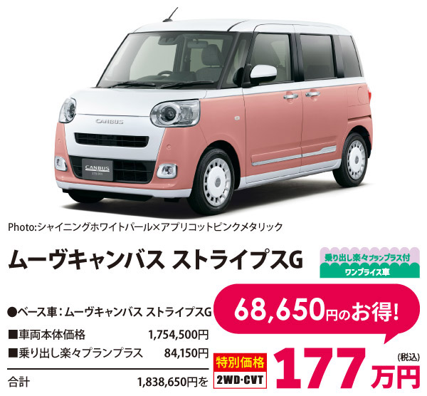 ムーヴキャンバス ストライプスG